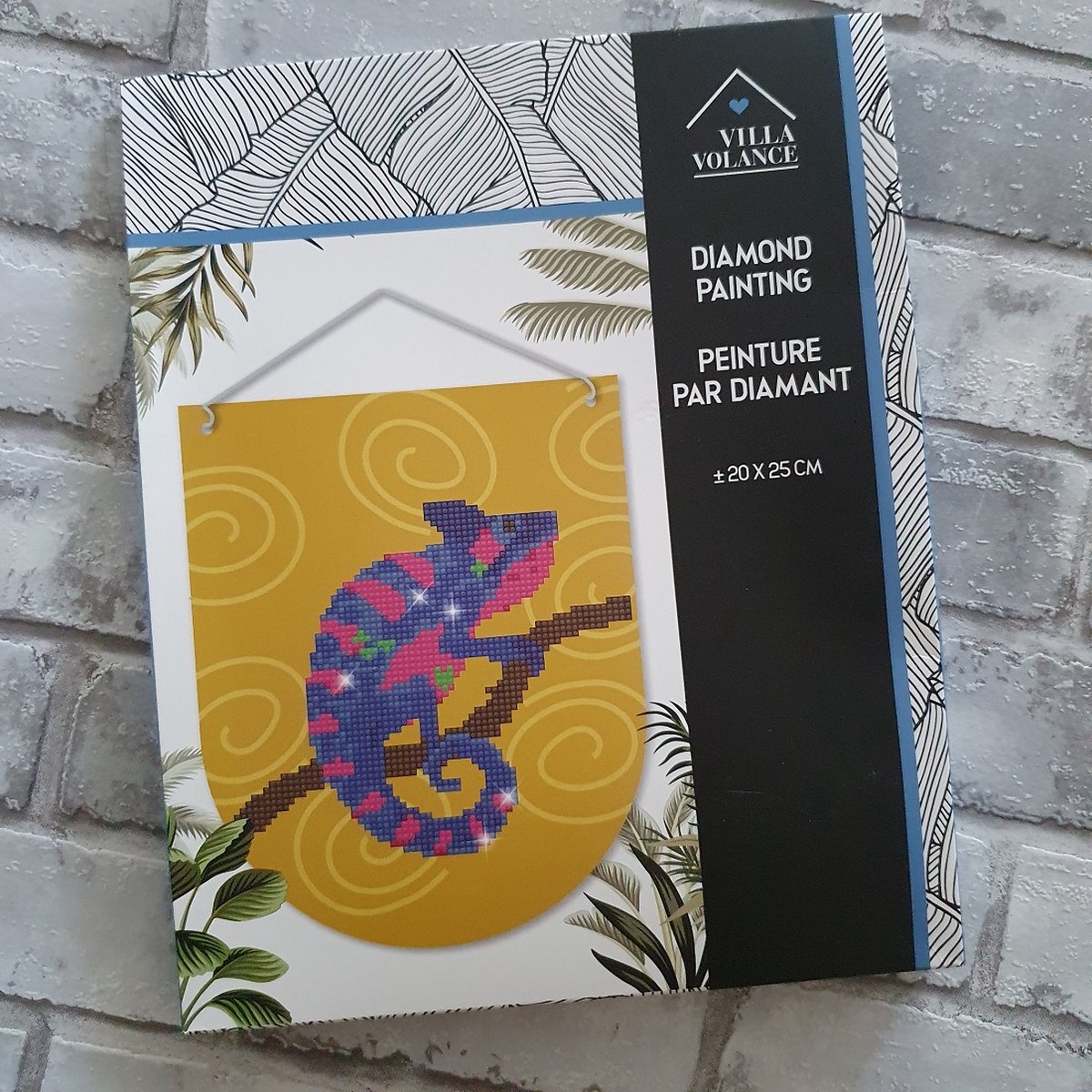 Diamond painting, DIY kit, 20x25 cm, Banner, Kameleon