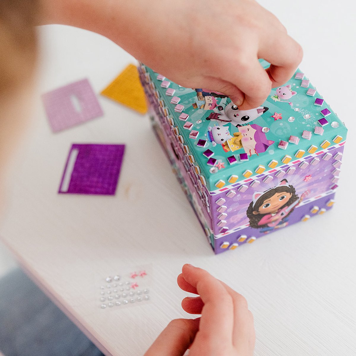 Gabby’s Poppenhuis Totum sieradendoosje speelgoed meisjes mozaïek beauty doosje versieren - Gabby’s Dollhouse cadeau knutselen — afbeelding 7