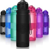 Gourde 1 litre Sports sans BPA étanche 700 ml/500 ml/400 ml bouteille d'eau en plastique bouteilles de sport en plastique pour enfants école vélo bouteilles à boire filtre adapté à la carbonatation
