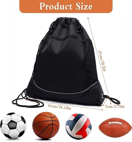 Sac de football pour adolescents, sac de sport avec cordon de serrage, sac  de