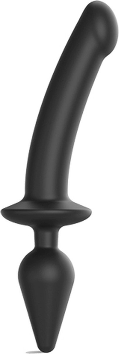 Goedkoopste Strap-On-Me - Switch Plug-in Semi-Realistic Dildo Black L