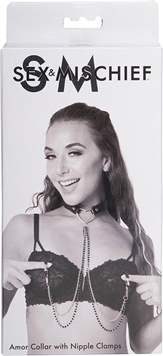Goedkoopste Sportsheets - Sex & Mischief Amor Collar with Nipple Jewelry