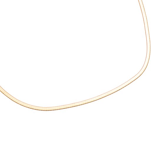 Kinzi - Ketting - Minimalistische Ketting - Stainless Steel - Goud - 40 + 10 cm