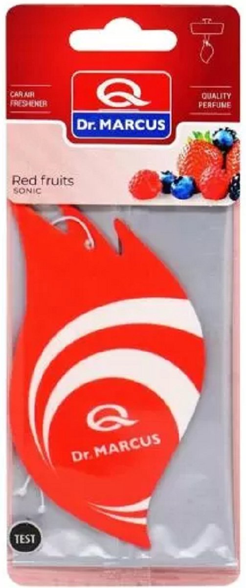 Goedkoopste Dr. Marcus Red Fruits Sonic auto geurhanger tot 49 dagen geurverspreiding - Exclusieve neutrafresh technologie - Luchtverfrisser - 15 Gram