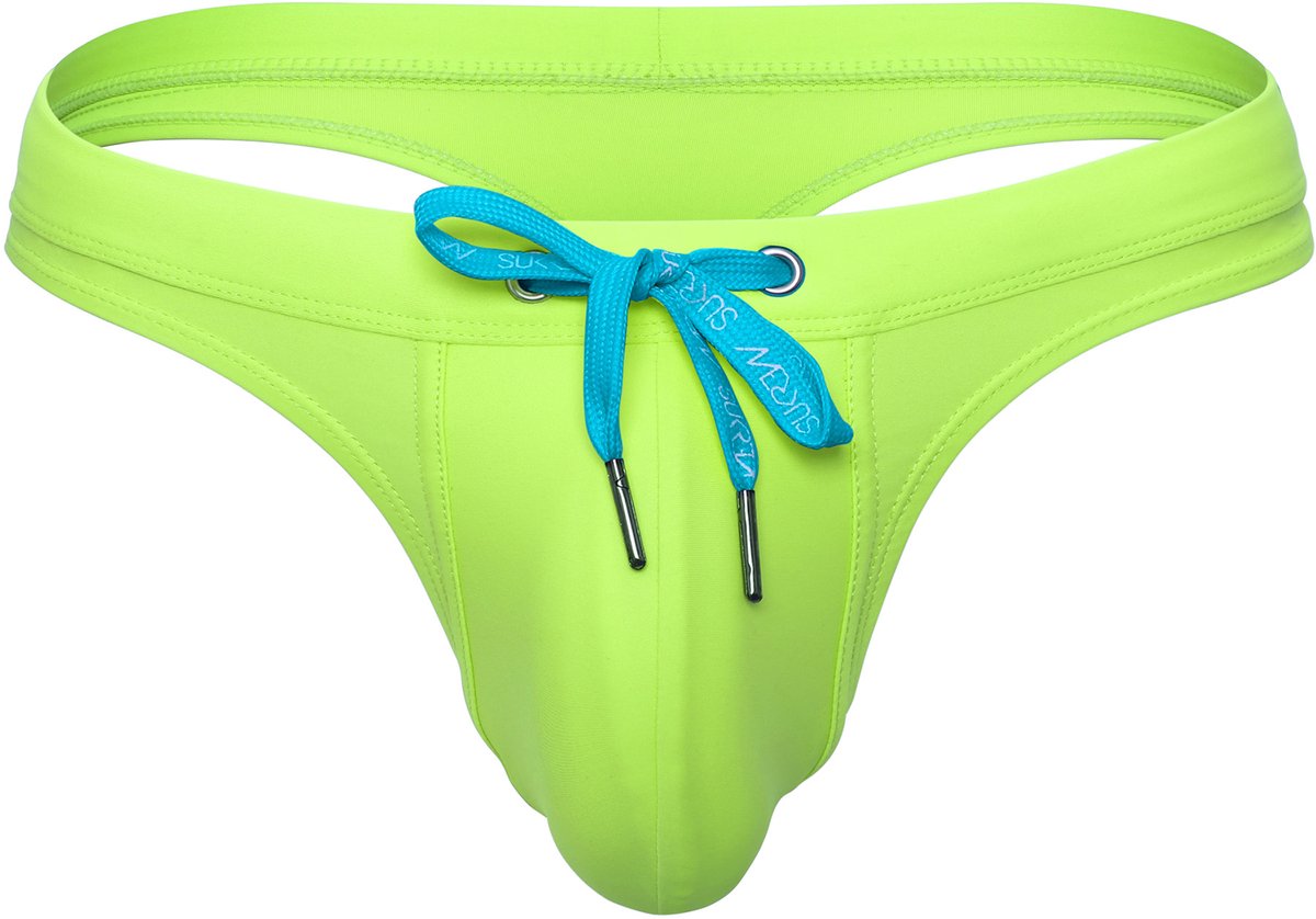 SUKREW Torrent Swim Thong Lime - MAAT L - Heren Zwemstring - Zwem String voor Man - Mannen Thong