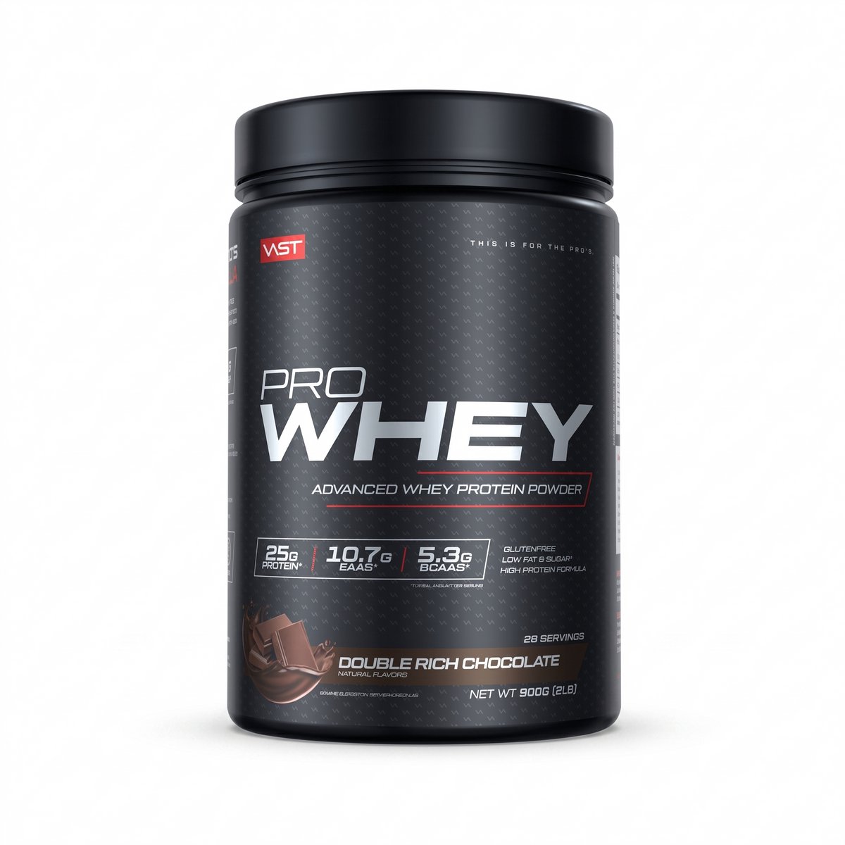 VAST Pro Whey (900g) Double Rich Chocolate - Eiwitten - Wei-eiwit Mix