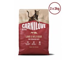 Carnilove lamb / wild boar sterilised kattenvoer 2 x 2 kg