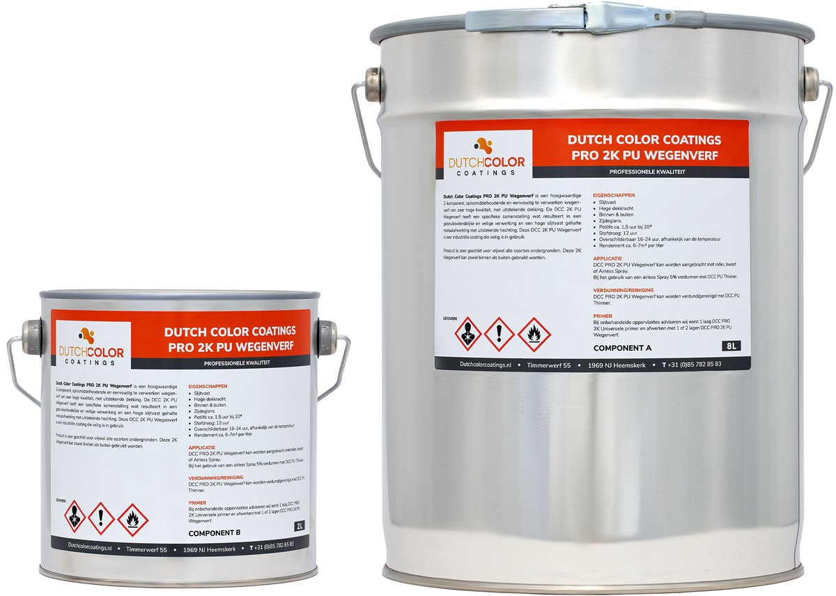 DCC PRO 2K PU Wegenverf - 5L - RAL 9016 | Verkeerswit