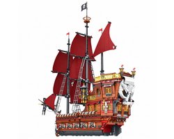 Reobrix 66010 Pirate Revenge Mega XL Ship of the Pirates bouwset | Black Pearl destroyer | Caribbean Adventure Modelbouw | Creator piratenschip speelgoed bouwpakketten voor volwassenen | DIY piraten boot geschikt voor Lego | Bouwdoos 3066 bouwstenen