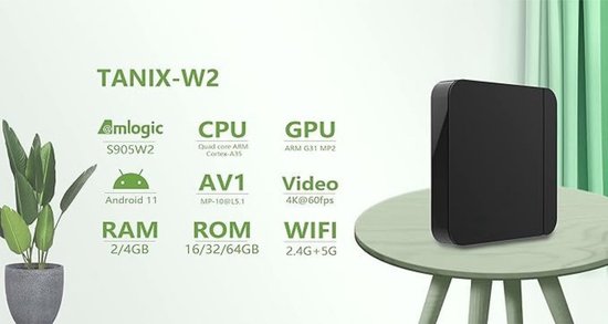 Smart TV Streaming Box Android - Smart TV Box - Android TV Box 4K - Starter Set - Chromecast Google tv 4k - HDMI en USB - 2GBR, 16GB Opslag