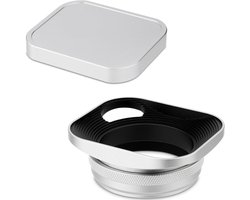 Vierkante metalen lenskap met adapterring van 49 mm en metalen dop voor Fujifilm FinePix X100 serie - vervangt LH-X100 en AR-X100, ideaal voor fotografie en bescherming van je lens