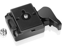 Snelkoppelingsplaat voor camera 323 Snelkoppelingsplaat Statiefklemadapter Snelkoppelingsadapter (QR-adapter) Compatibel met het Manfrotto 323 RC2-systeem, camera