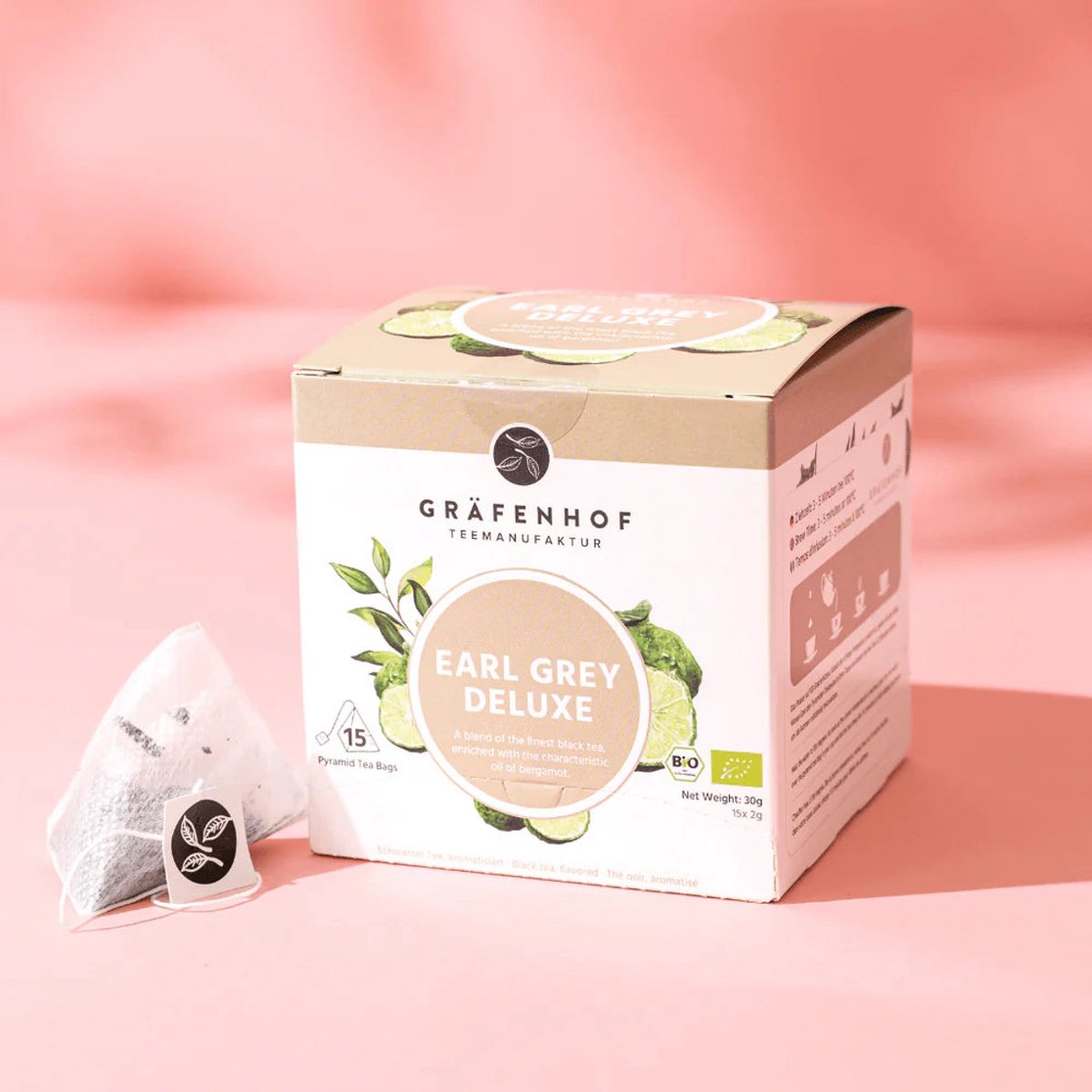 Tuana Kruiden - Bio Earl Grey Deluxe Thee, 15 Piramidezakjes - VERP008