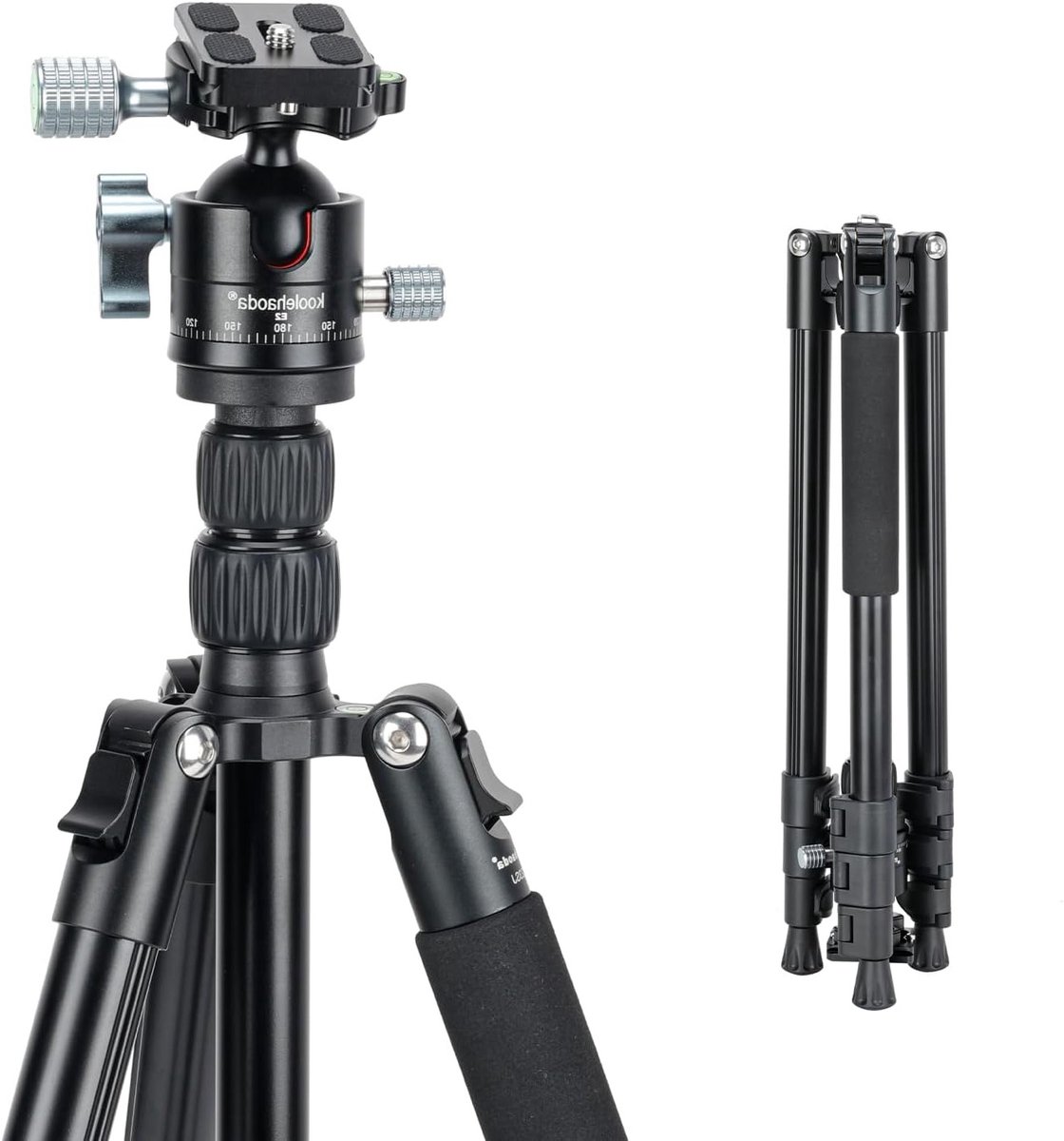 Lichtgewicht Aluminium Reisstatief 178 cm met 360° Kogelkop voor DSLR en Smartphone