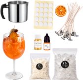Candle Cocktail DIY Kaarsen Maken Set – Zelf Kaarsen Maken Pakket incl. Smeltkan 1300 ml – Kaarsenmaak Set met Gelwax, Sojawas en Lonten