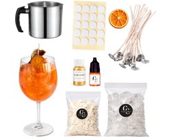 Candle Cocktail DIY Kaarsen Maken Set – Zelf Kaarsen Maken Pakket incl. Smeltkan 1300 ml – Kaarsenmaak Set met Gelwax, Sojawas en Lonten