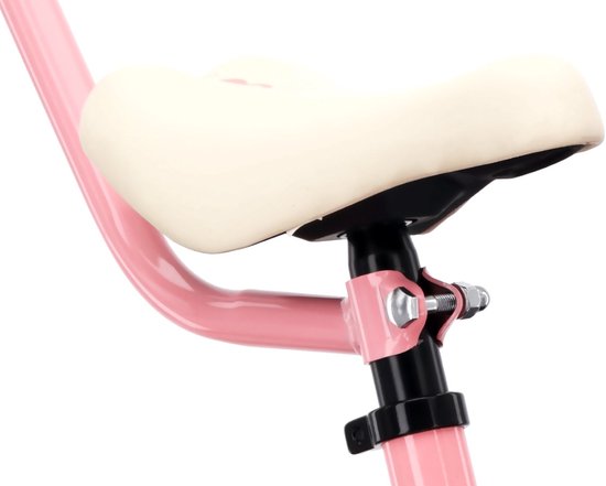 Sun Baby Kinderfiets 16 Inch LOOFI, Fiets voor Meisje 4-6 Jaar, Max 50 kg - lichtgewicht aluminium frame, met zijwieltjes, mandje, bel, stickers - Roze van Sun Baby — afbeelding 3