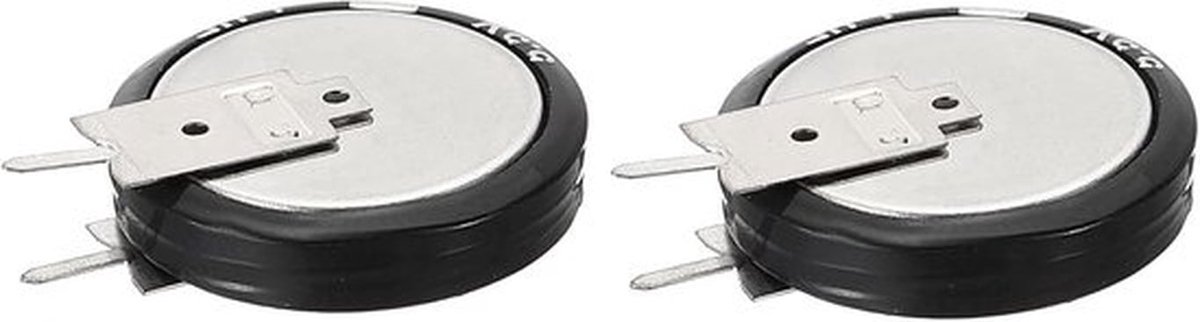 2 stuks supercondensatoren 5,5 V, 1 F V-knop condensator, hoge energie, lage weerstand, hoge consistentie voor AC-motor, beeldscherm computer