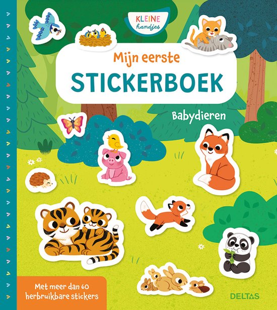 Kleine Handjes - Mijn eerste stickerboek Babydieren - cover