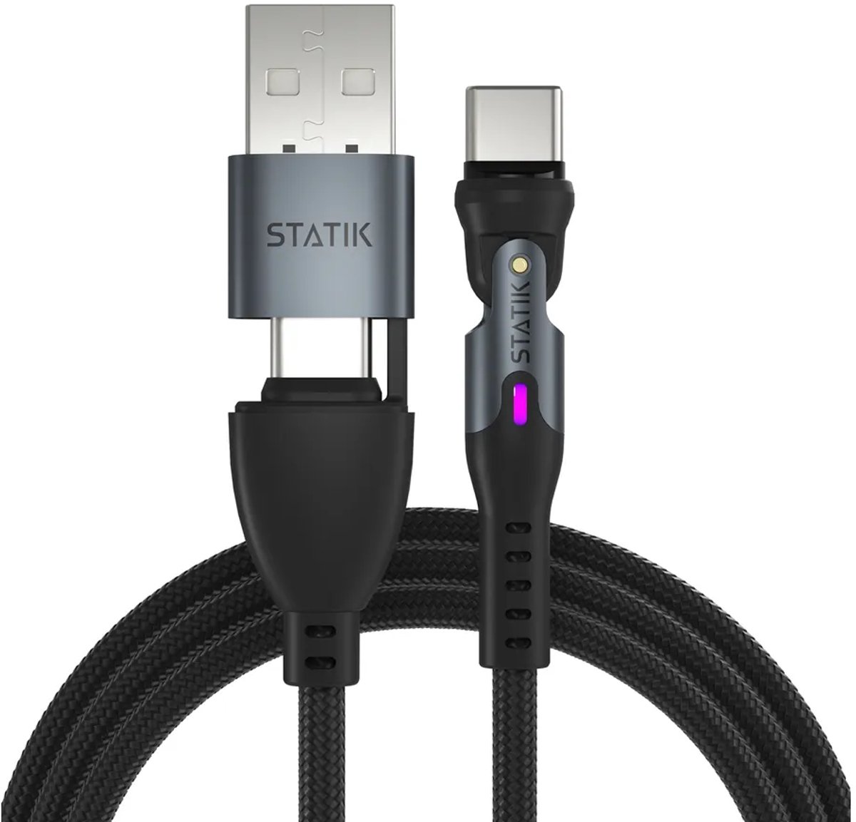 Statik 360 Pro oplaadkabel 2.0 USB-C Only - 1m