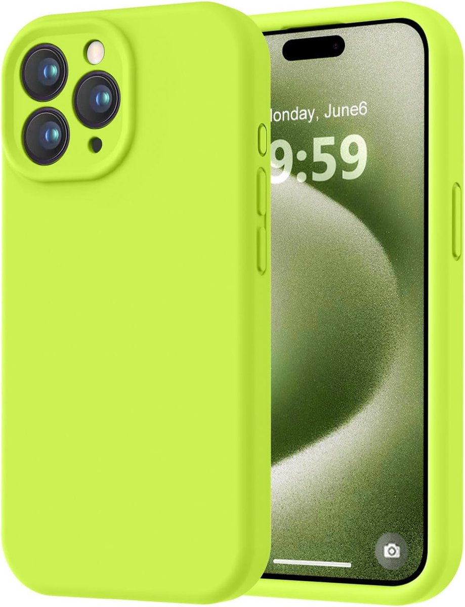 Sander Shop Speciaal ontworpen voor de iPhone 15 Pro Max. Gemaakt van hoogwaardig siliconen met een zachte, krasbestendige microvezelvoering. Schokbestendig beschermhoesje voor mannen, vrouwen en meisjes (6,7 inch), wit.