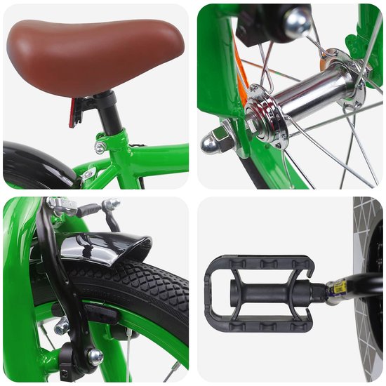 vidaXL - Kinderfiets - 16 - Inch - voor - 4-6 - jaar - oud - Groen van VidaXL — afbeelding 4