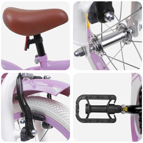 vidaXL - Kinderfiets - 14 - Inch - voor - 3-5 - jaar - oud - Paars van VidaXL — afbeelding 4