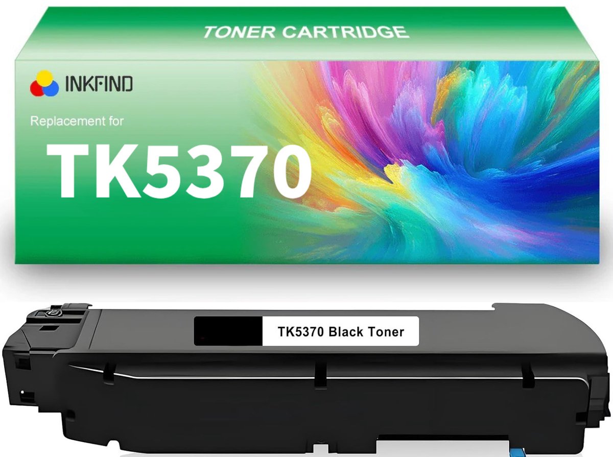 INKFIND TK5370 Zwart tonercartridge compatibel met Kyocera TK5370 TK-5370 Zwart toner cartridge - 1-pack Zwart