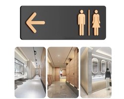 Modern Acryl Toiletbordje - Zelfklevend WC Bord met Pijl naa