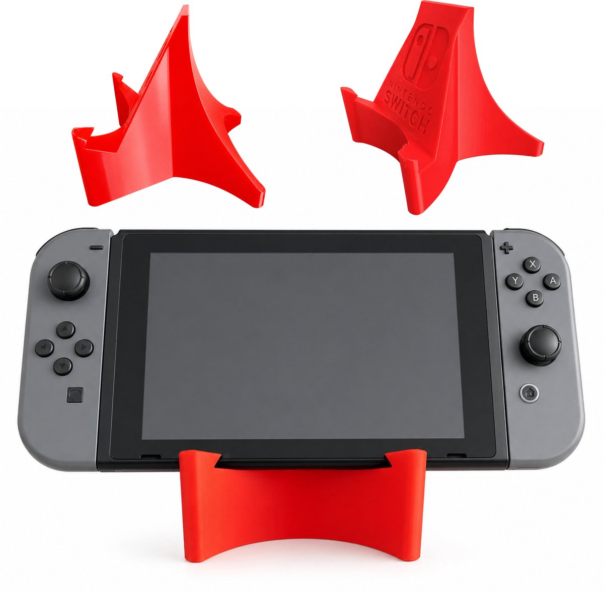 Nintendo Switch Standaard - Oplaad Standaard - Desktop Houder - Gaming Accessoire - Stevige Anti-Slip Stand - Compact Design Voor Bureau & Reizen - Universele Console Houder - Rood