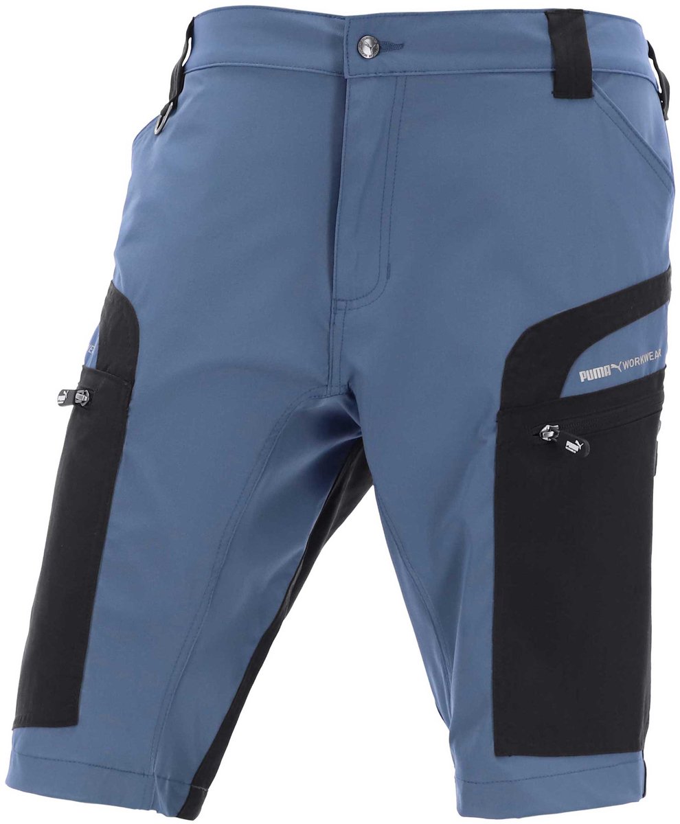 PUMA Workwear Pro One Shorts – Outdoor short met workwear functionaliteit en D-Ring – 4-way stretch – heren – Sky – 3XL Blauw