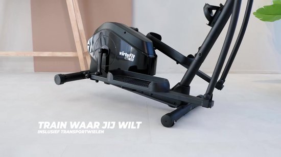 VirtuFit CTR100 Crosstrainer - Belastbaar tot 120kg - 8 Weerstandsniveaus - 4 trainingsprogrammas - Met tablethouder - Hartslagsensoren - Crosstrainers Fitness - 2026 model (CTR 1.0)