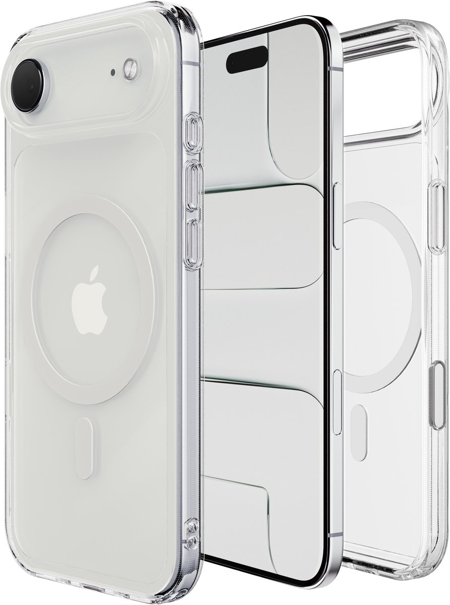 Reovo - Hoesje Geschikt voor iPhone 17 Air - Met Koord - Geschikt voor MagSafe - Transparant - anti-val technologie