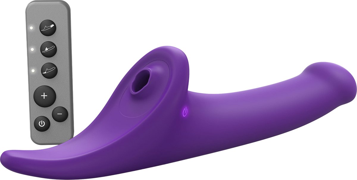 Strap-On-Me - Multi Orgasm Dildo - Strapless Strap-on met Luchtdruk Stimulatie - Paars Small