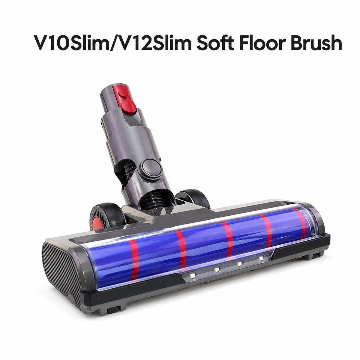 Stofzuigeraccessoires - Aangedreven Zuigmond Geschikt voor Dyson SteelstofzuigerV10Slim/V12Slim - Mondstuk Parketborstel Accessoires en Onderdelen voor Steelstofzuiger - Opzetstuk Borstel - Wasbaar