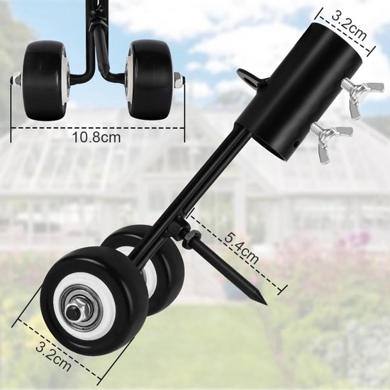 VHV - Onkruidtrekker - Universele Onkruidtrekker - Handmatige onkruidtrekker met wielen - Onkruidverwijderaar - Staande onkruidtrekker - Onkruidtrekker voor tuin - Terras en gazon - Rechte haak van Merkloos	 — afbeelding 4