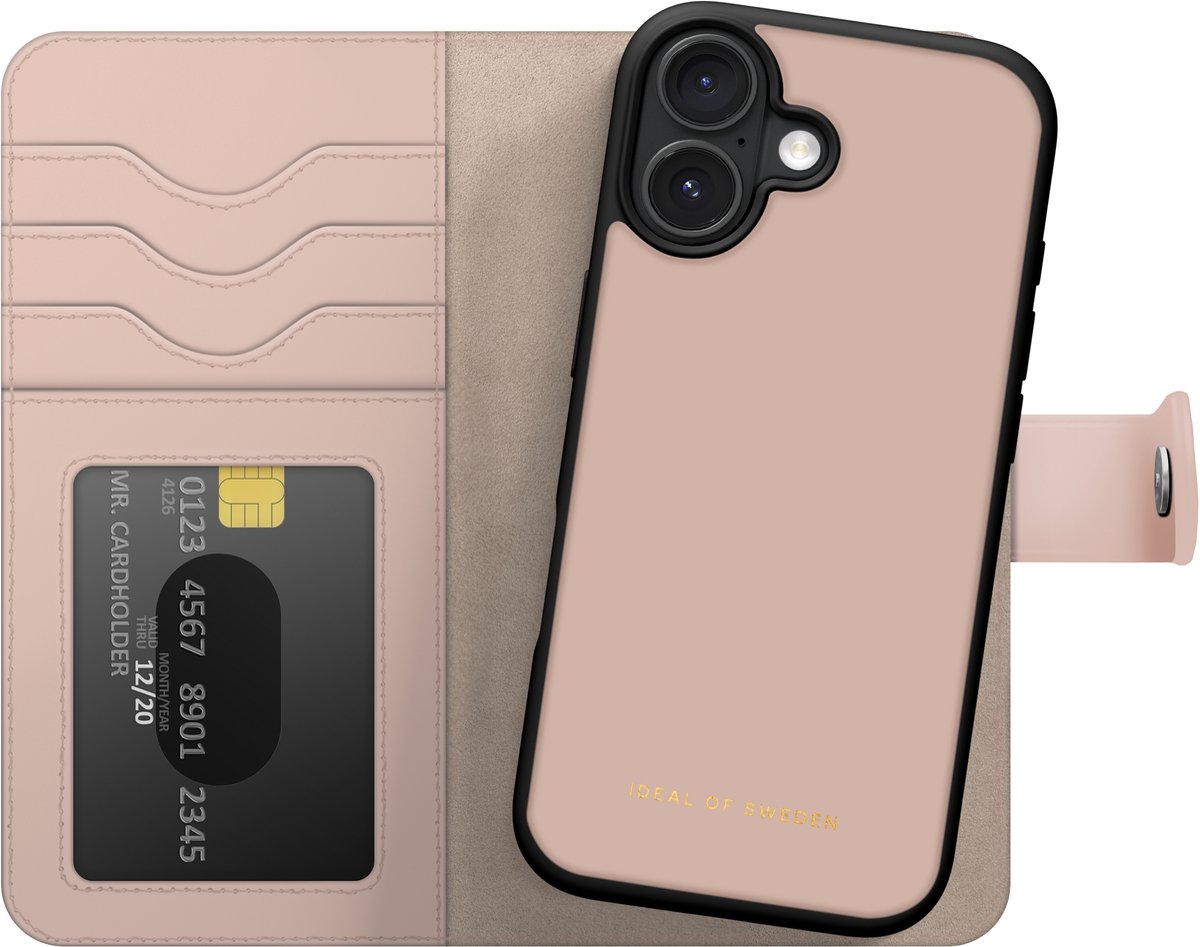 iDeal of Sweden Magnet Wallet met magnetische ring geschikt voor iPhone 16 Pink