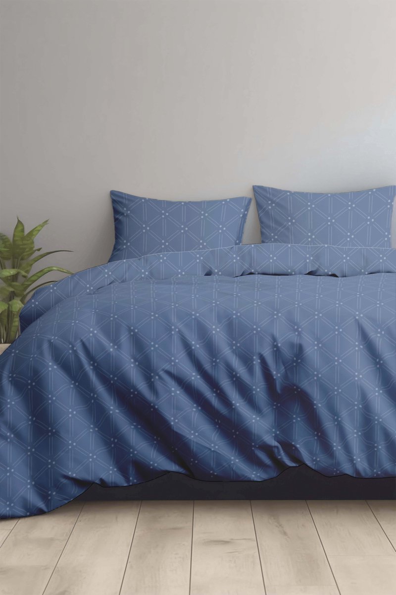 Dekbedovertrek 100% Katoen Premium - 200 x 200(220)cm - Bolline Blue