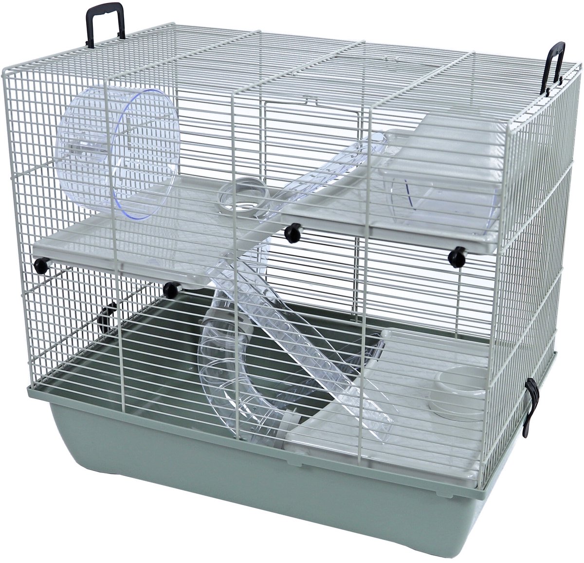 Interzoo Hamsterkooi Pinky 3 pastel groen met 3 plateaus en accessoires