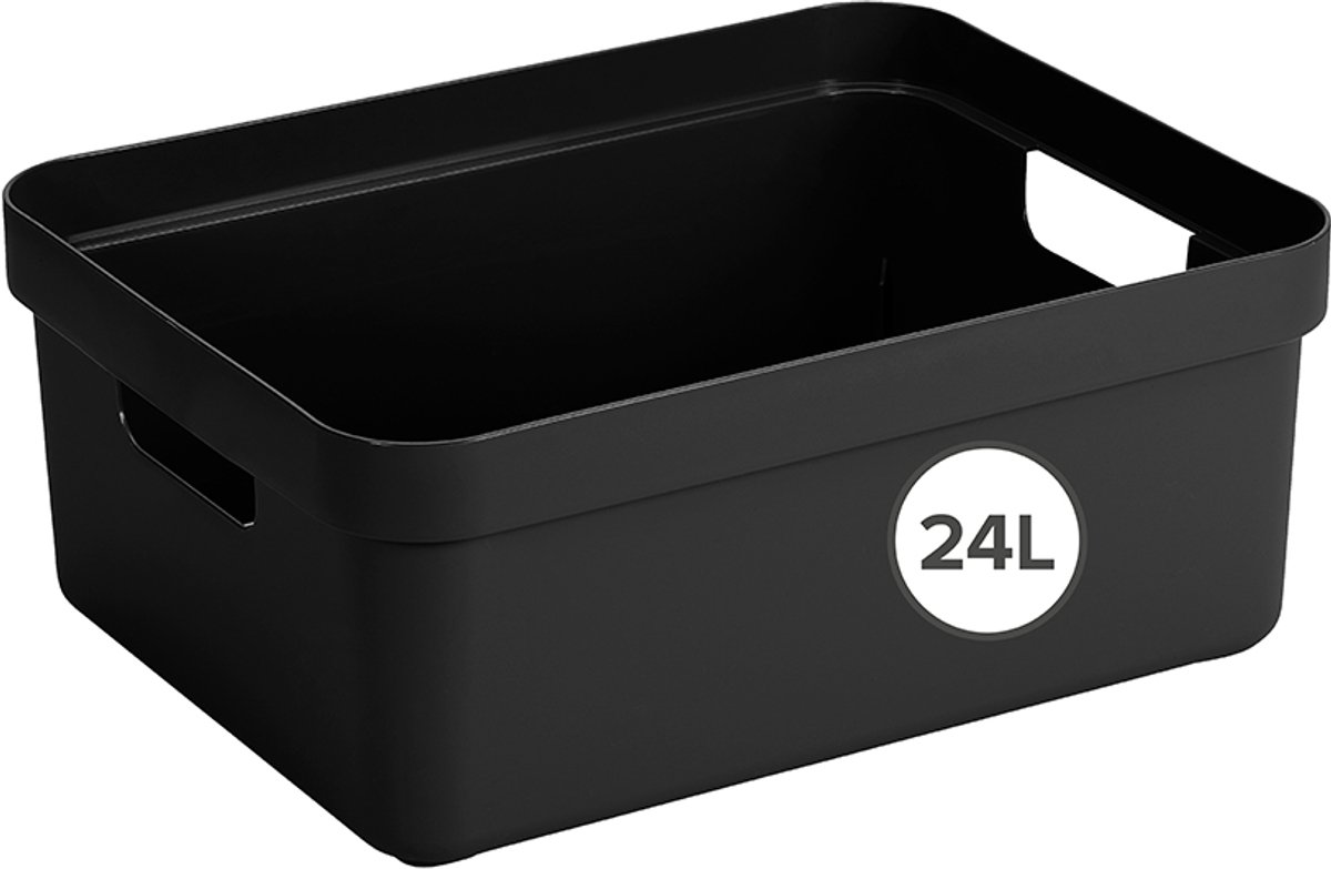 Sunware - Sigma home opbergbox 24L zwart - 44,5 x 34,5 x 18 cm