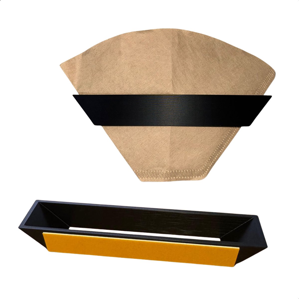 Koffiefilterhouder - Zwart - Koffiefilters houder - Koffiefilter Houder - Filterzakjeshouder - Wandmontage - Inclusief Bevestiging