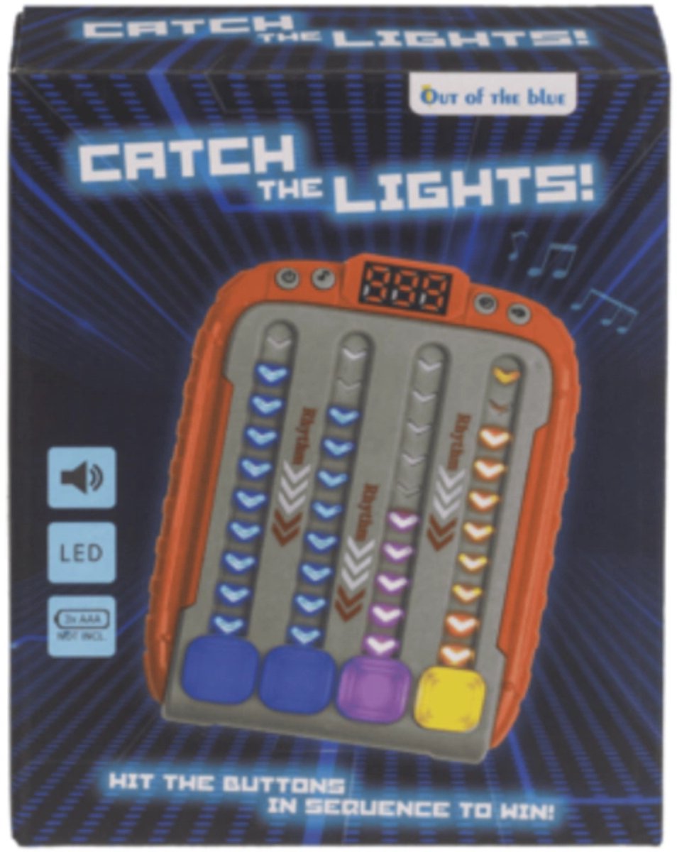 Catch the Lights Game Console – Interactief Reactiespel – LED & Geluid – 3 Kleuren