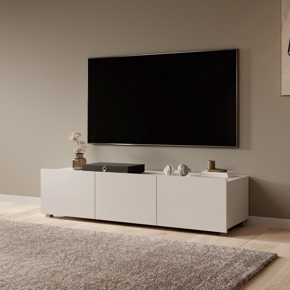 MEUBELLA TV-Meubel Calgary - Beige - 150 cm - Hangend of Staand