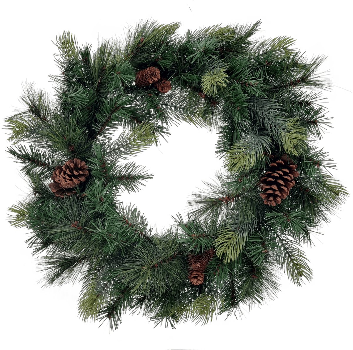 Viv! Home Luxuries Kerstkrans met Dennenappels - groen - Ø60cm