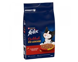 Felix Kattenvoer Droog Dubbel Zo Lekker Adult Rund & Kip - 4 kg