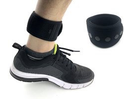 Verstelbare Arm- en Enkelband - Hardloopband - Armband met Gespsluiting en Mesh Pocket voor Garmin & FitBit ONE/FitBit Flex 2/FitBit ALTA/ALTA HR Fitness Tracker (Zwart - 9-11'')