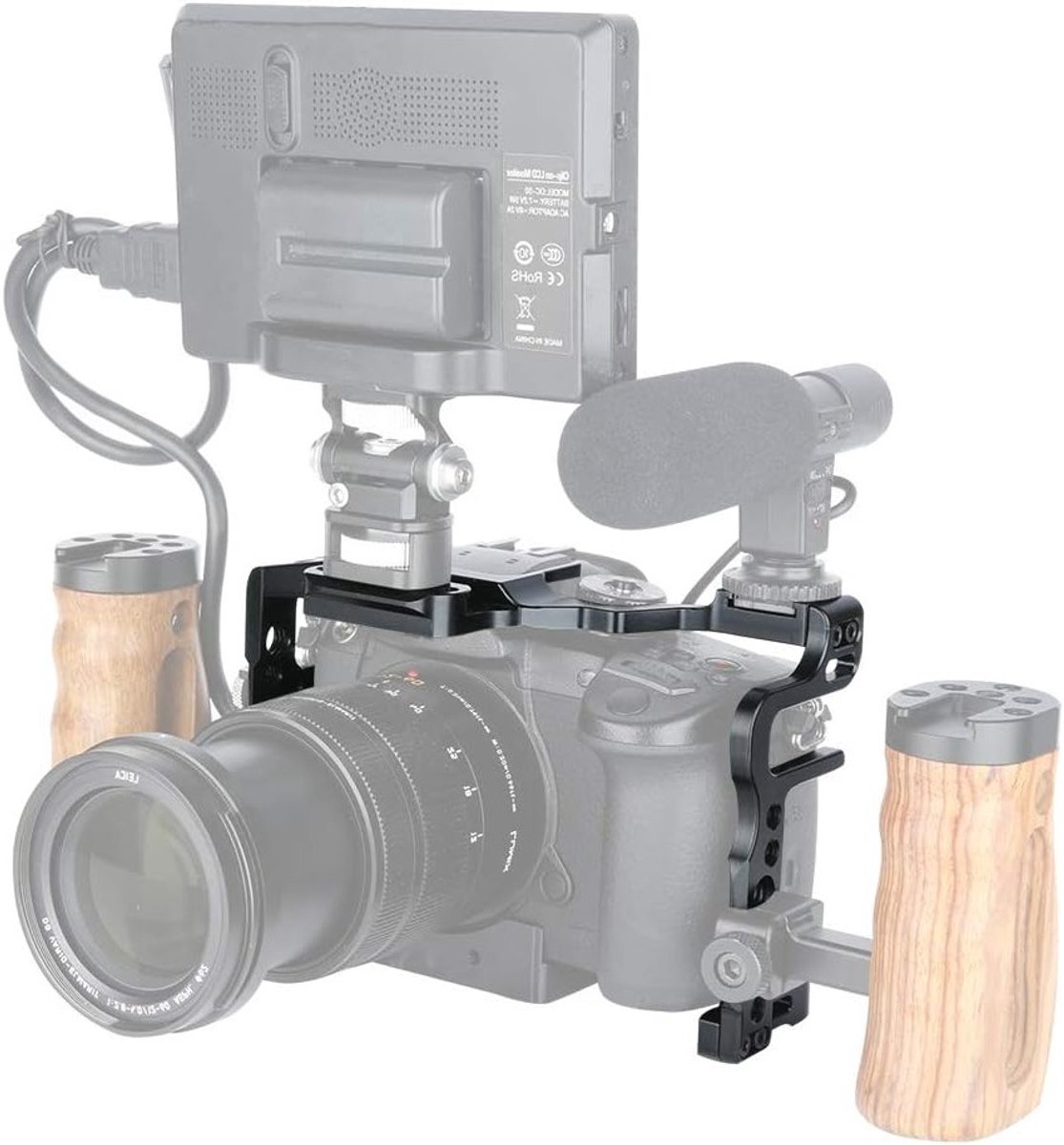 Camera Cage voor Panasonic GH5/GH5s/GH5 Mark II met Koudschuh en Nato Rail voor Professionele Filmopnames