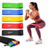 BOTC Weerstandsbanden Set - Set van 5 - Resistance Band - Fitness Elastiek - Fitness Band