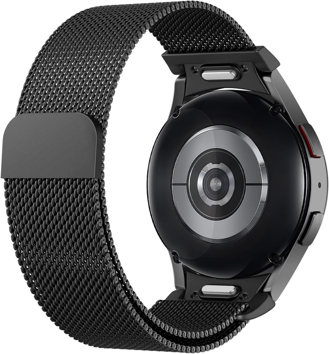 Magnetische Horlogeband voor Samsung Galaxy Watch 7, 6, 5, 4 - Zwart RVS, Ademend en Lichtgewicht, Geschikt voor 40mm, 44mm, 43mm, 47mm, 42mm, 46mm