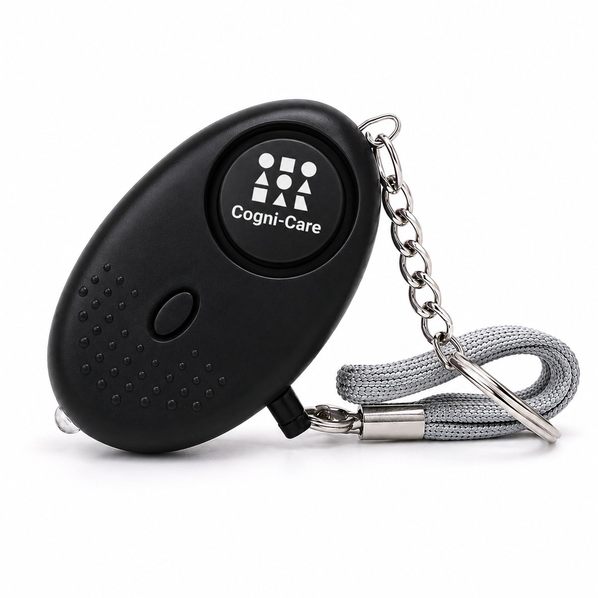 Veiligheidsalarm- zelfverdediging-130DB- sleutelhanger- Zwart